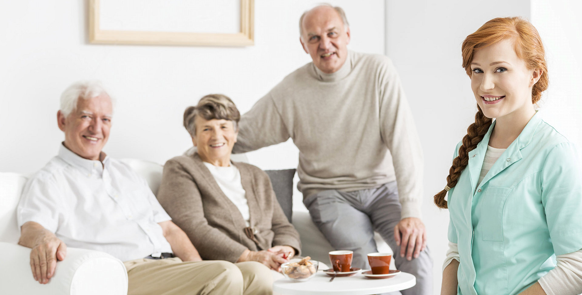 seniors and a caregiver